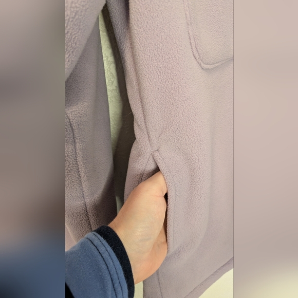 TNA Aritzia Polar Shirt Jacket In Purple Ash - Picture 13 of 13